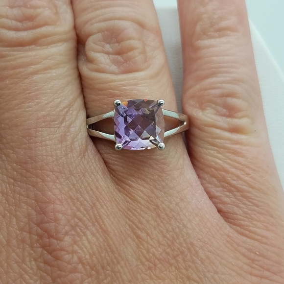 Sz 8 Sterling Silver Ametrine Ring - Picture 5 of 6